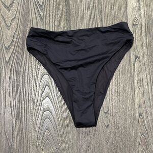 NWT Skims Mid Waist Bikini Bottoms Mid-Rise High-Cut Silhouette Onyx Size Small